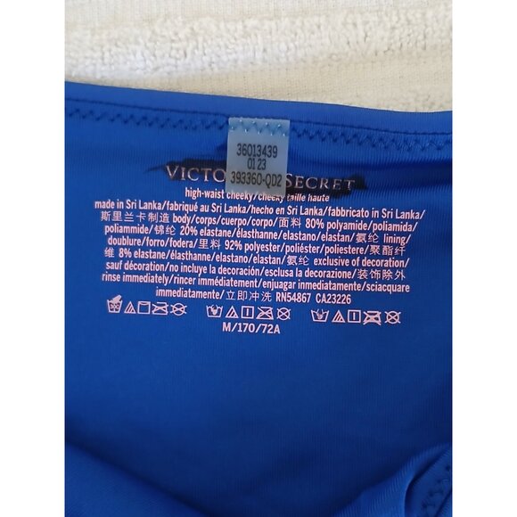 Victoria's Secret Womens Swimsuit Blue Size Medium 2  Pieces Summer Resort Beach - Picture 5 of 8